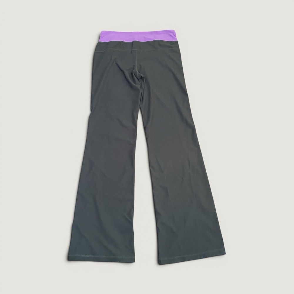 Calvin Klein Flare Leggings Yoga Pants Active Gray Purple Medium Quick Dry - Picture 2 of 6